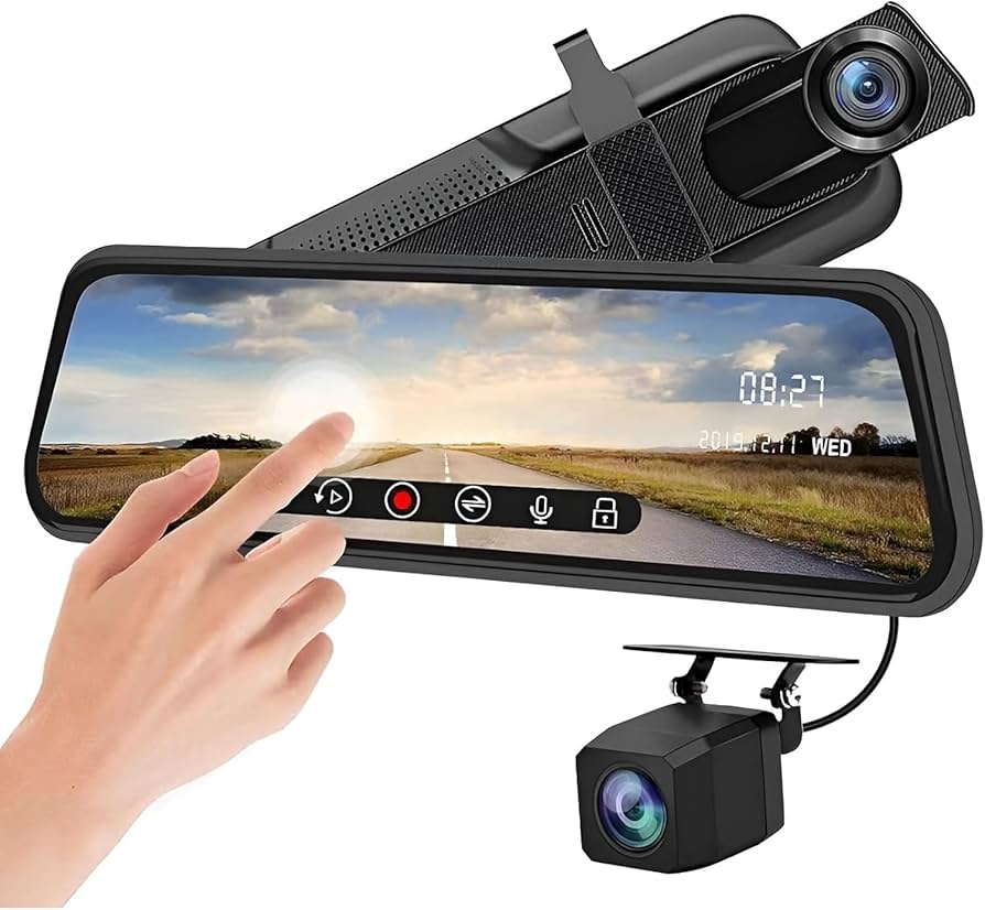 ミラー型 ドライブレコーダー 10インチ　前後カメラ Amazon.co.jp: 【2024年新登場4K】ドライブレコーダー ミラー型